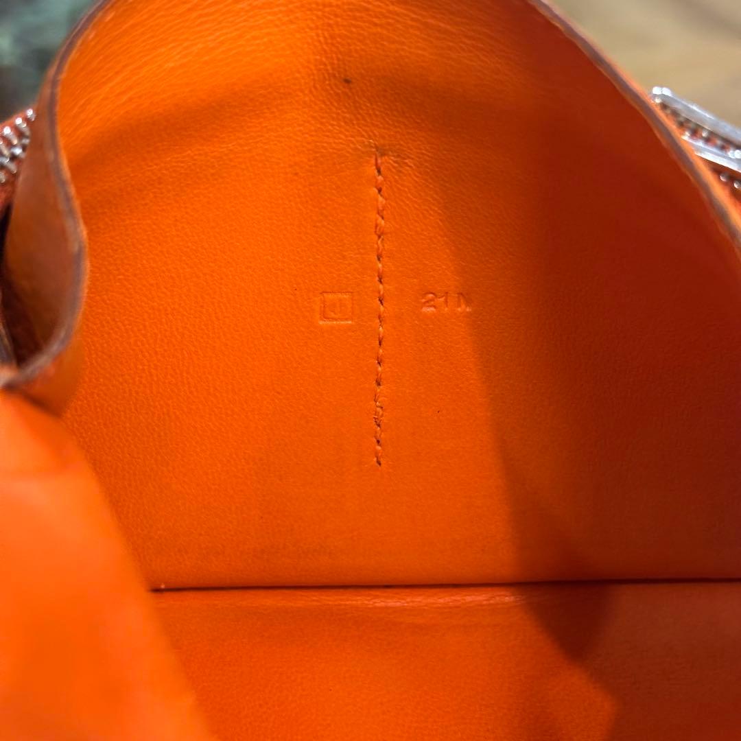 【並品】HERMES エルメス ドゴン コンパクトレザー 二つ折り財布 □J刻印