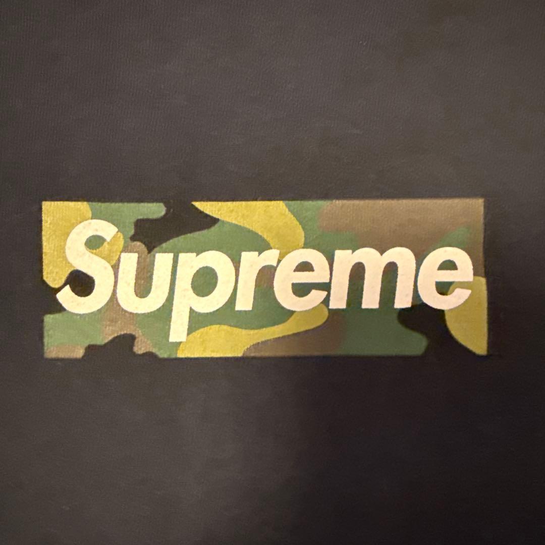 Supreme カモフラージュ Tシャツ Lサイズ ネイビー