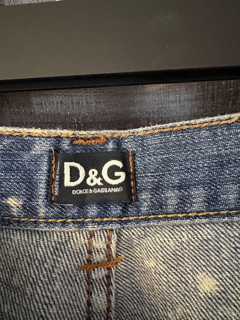 D&G ペイント加工 ストレートデニム