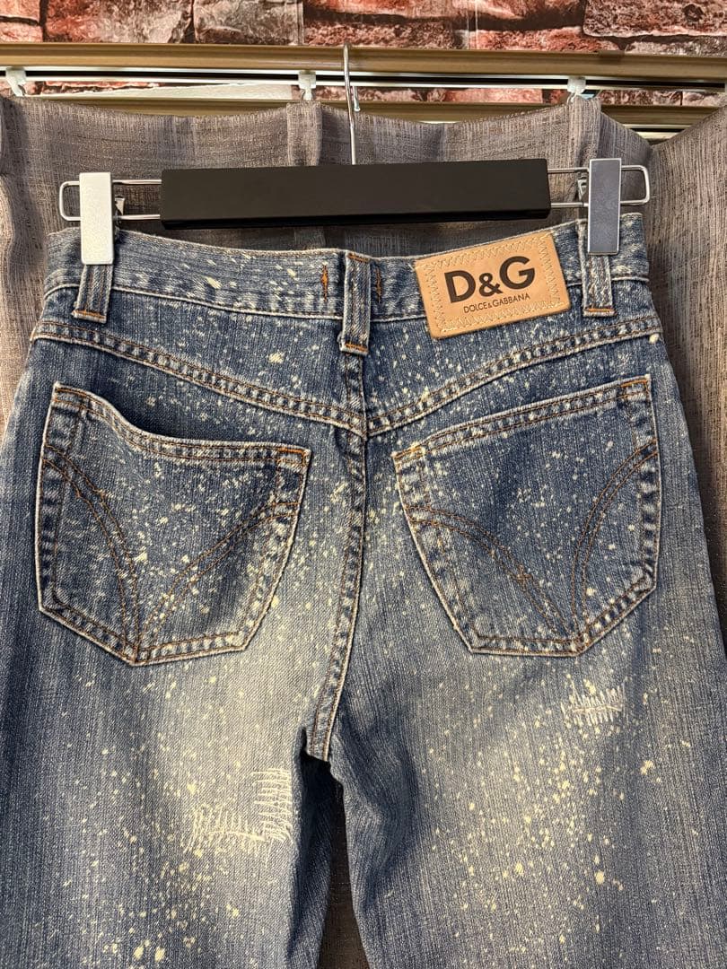 D&G ペイント加工 ストレートデニム
