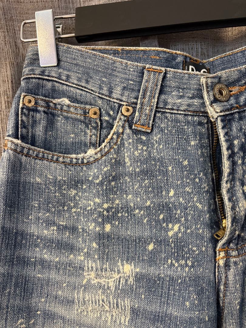 D&G ペイント加工 ストレートデニム