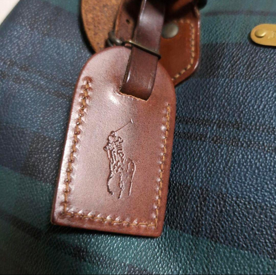 dj21 Ralph Lauren ミニボストンバッグ 緑 チェック柄