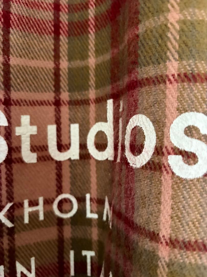 Acne Studios ウール100% チェック柄マフラー