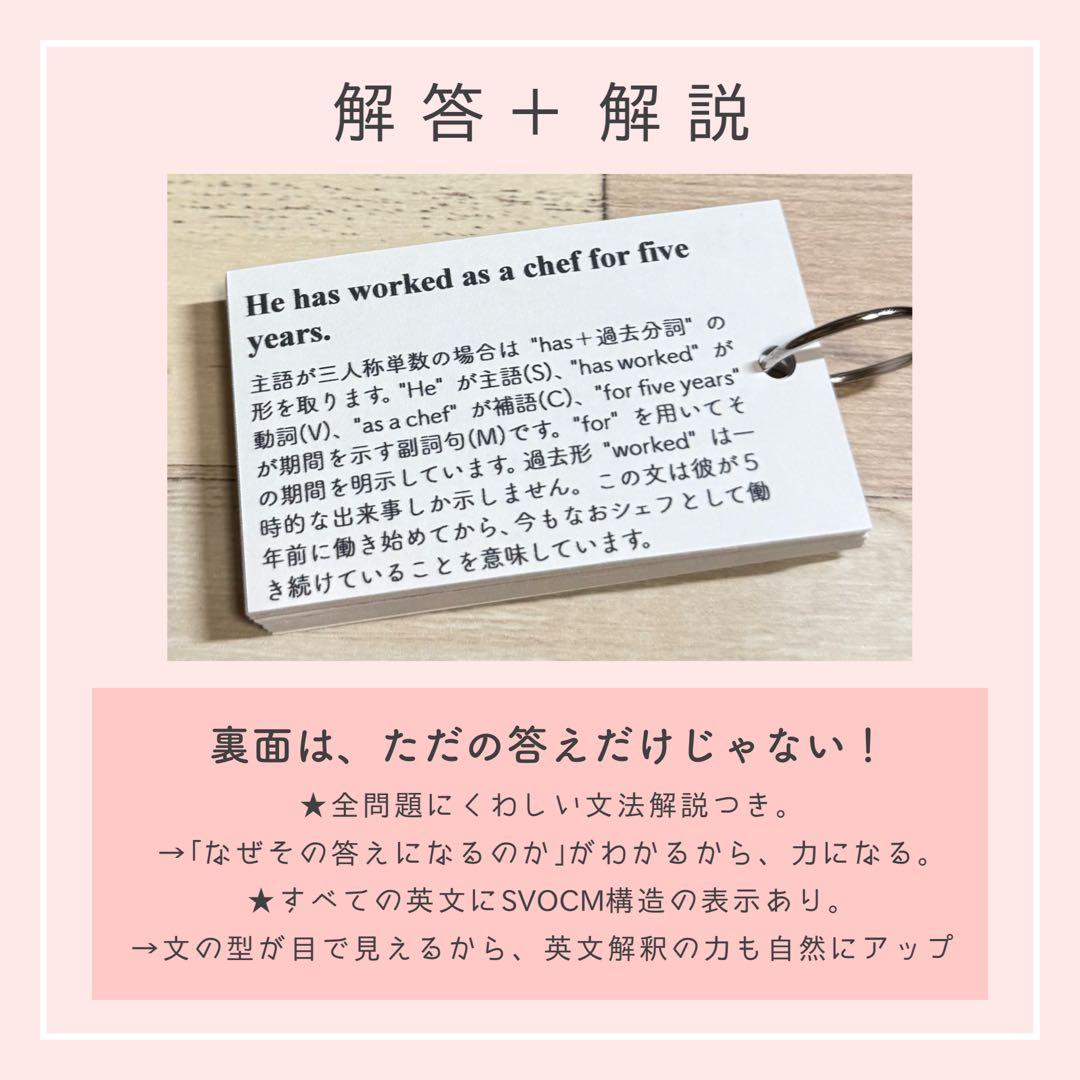 【中3フルパッケージ】単元別中学英文法カード　中学生　テスト　復習　予習　参考書
