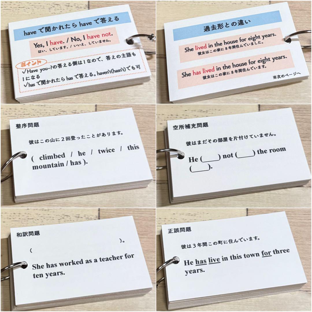 【中3フルパッケージ】単元別中学英文法カード　中学生　テスト　復習　予習　参考書