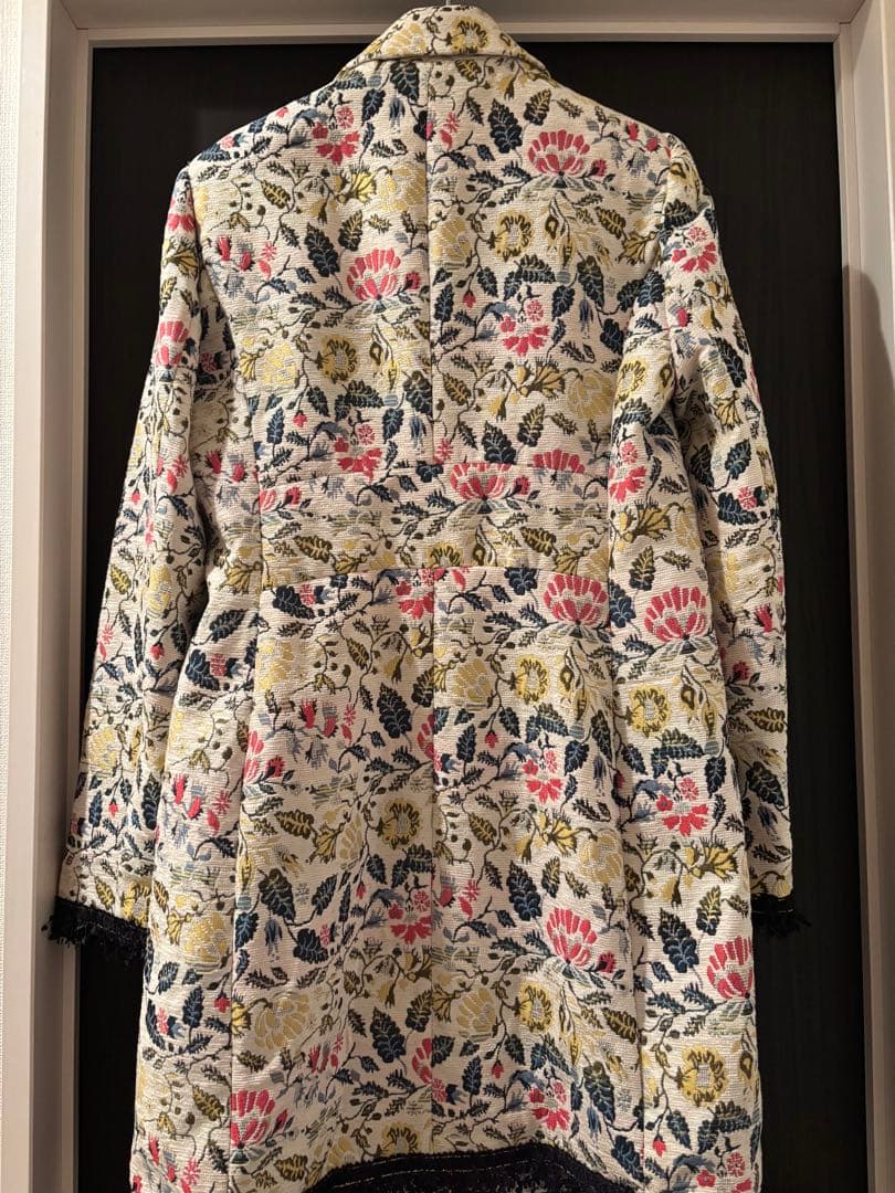 【極美品・未使用】BENETTON ベネトン 高級ジャガード 花柄 ジャケット