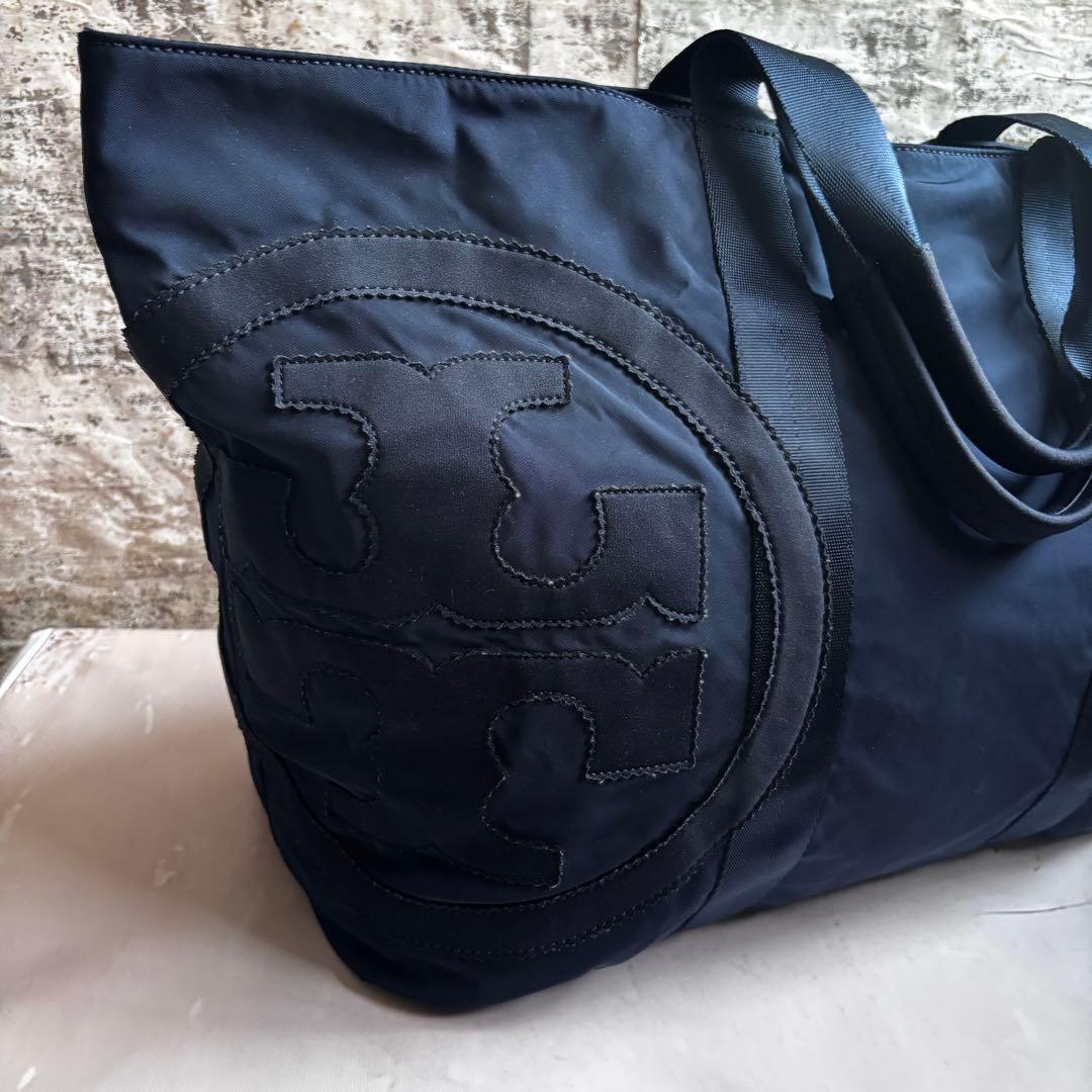 【TORY BURCH】トリーバーチトラベルバッグ ネイビー 大きめ