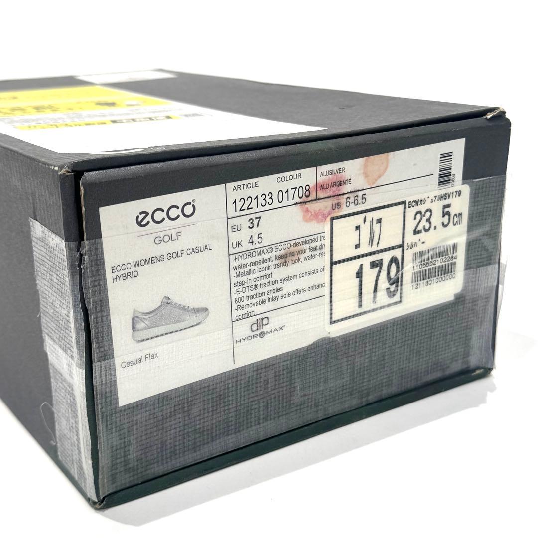 ゴルフシューズECCO CASUAL HYBRIDシルバーレディース23.5㎝