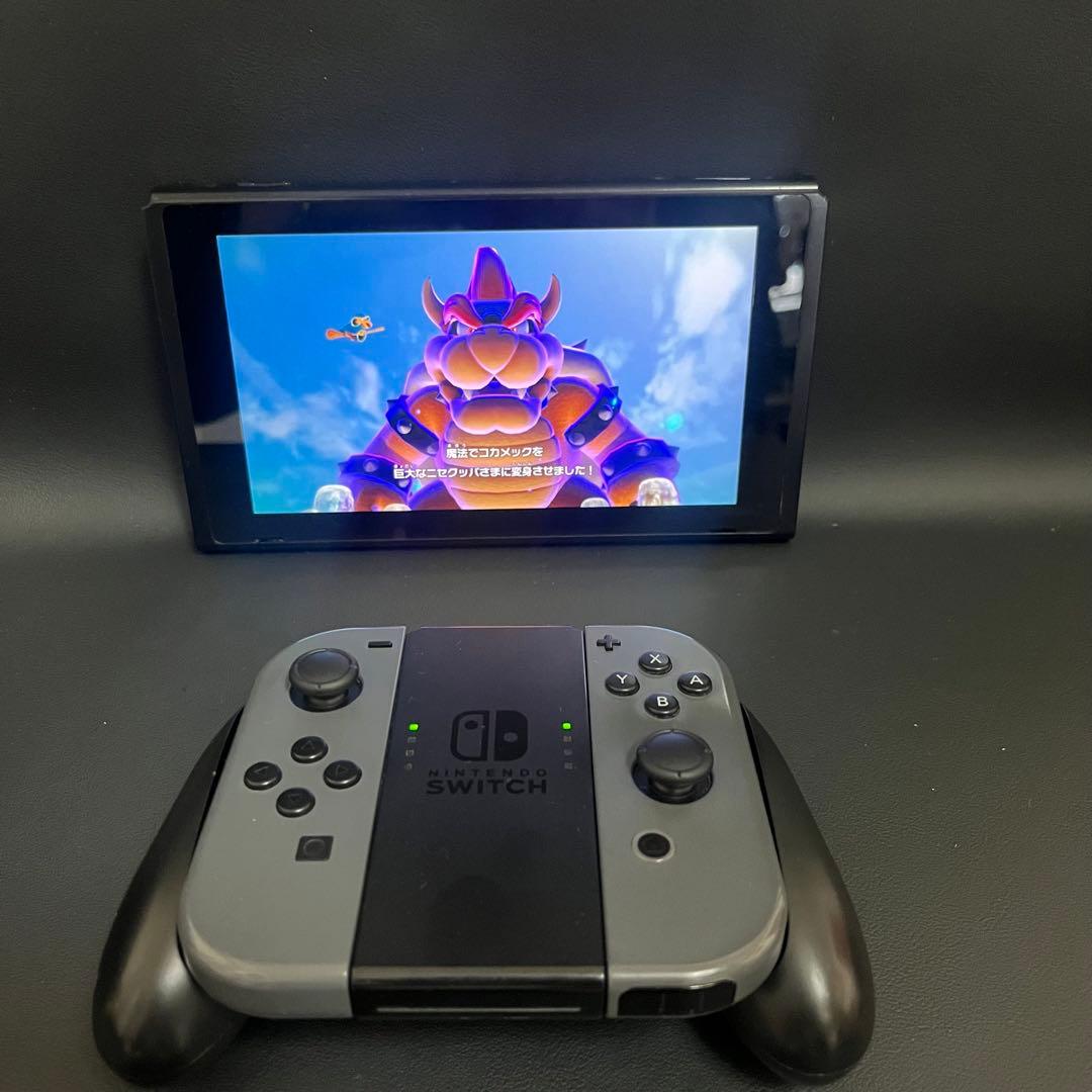 【新品スティック交換済/バッテリー強化版】Switch 本体 グレー　任天堂