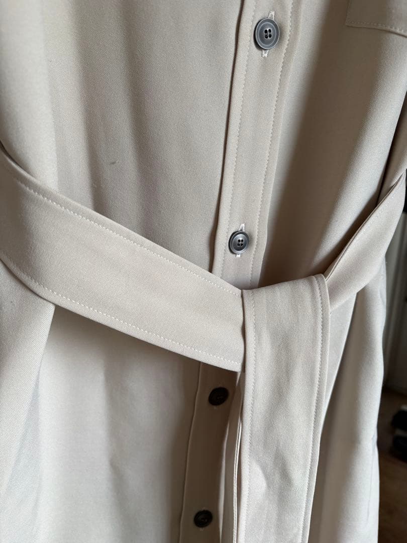 SOEJU ソフトオックスシャツワンピースM ベージュ 美品