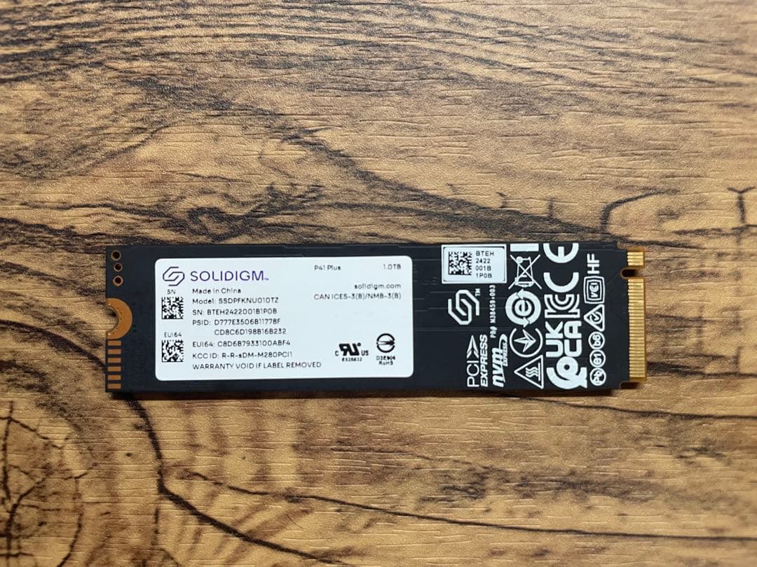 内蔵型SSD SOLIDIGM P41 Plus PCIe 4.0 M.2 SSD 1tb