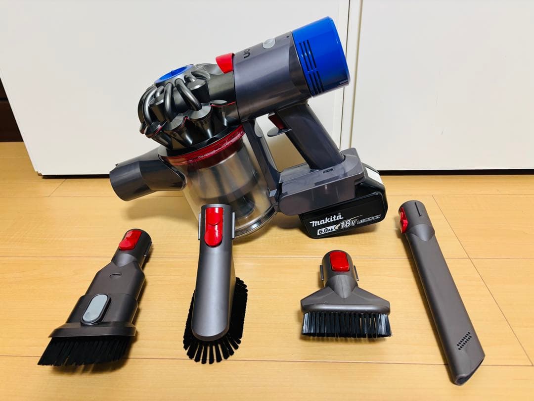 【完全分解洗浄品】ダイソン V7 SV11マキタバッテリー仕様 付属品4個付