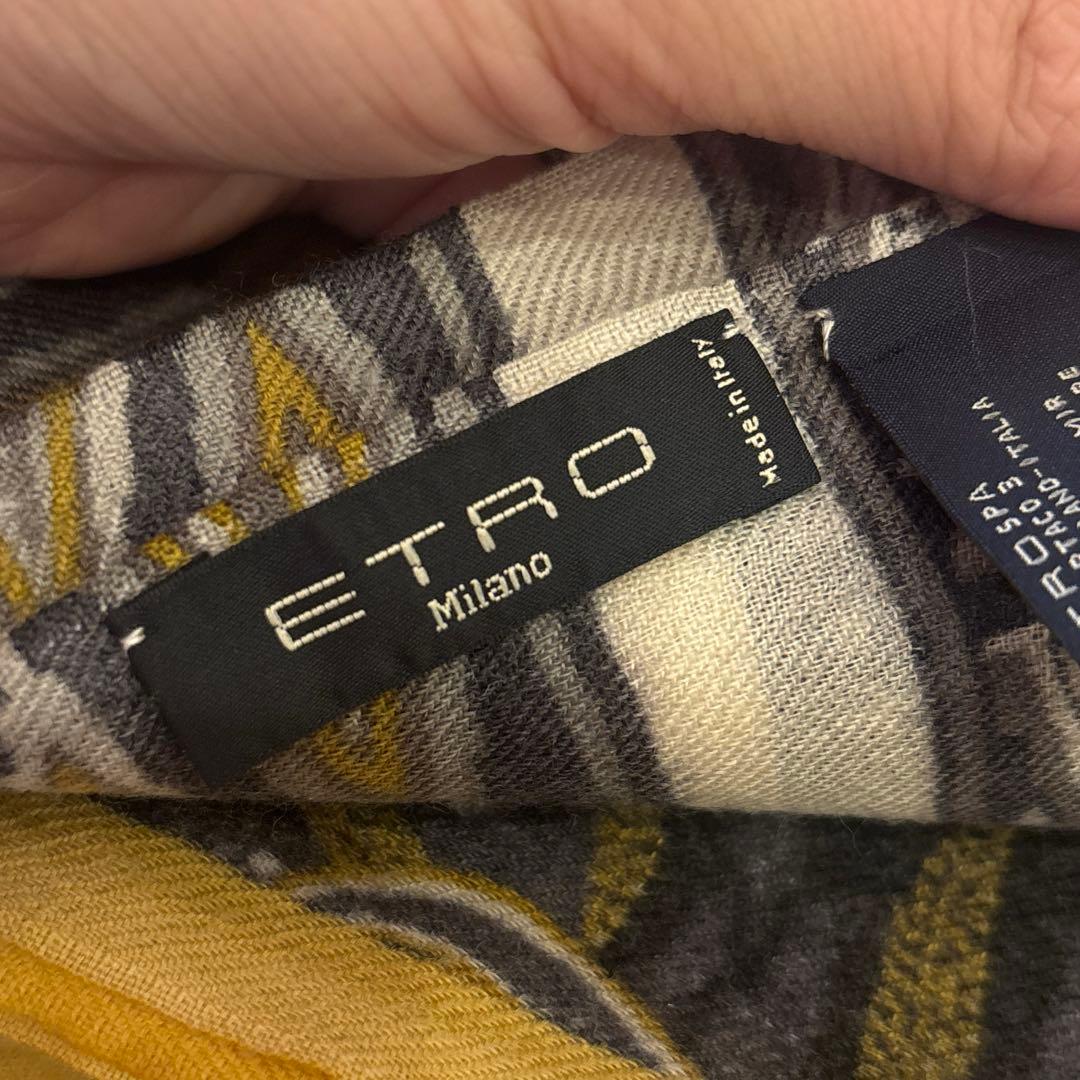 ETRO エトロ ペイズリー カシミヤ100% ストール ショール