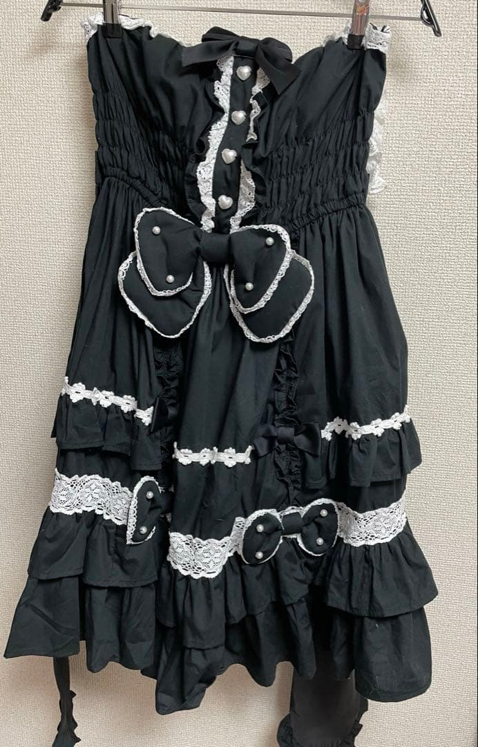 angelic pretty ぷくぷくハニーシャーリングジャンパースカート　クロ