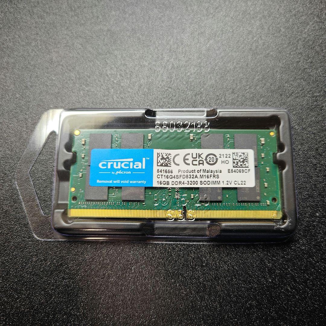 crucial 16GB DDR4-3200 SO-DIMM メモリー