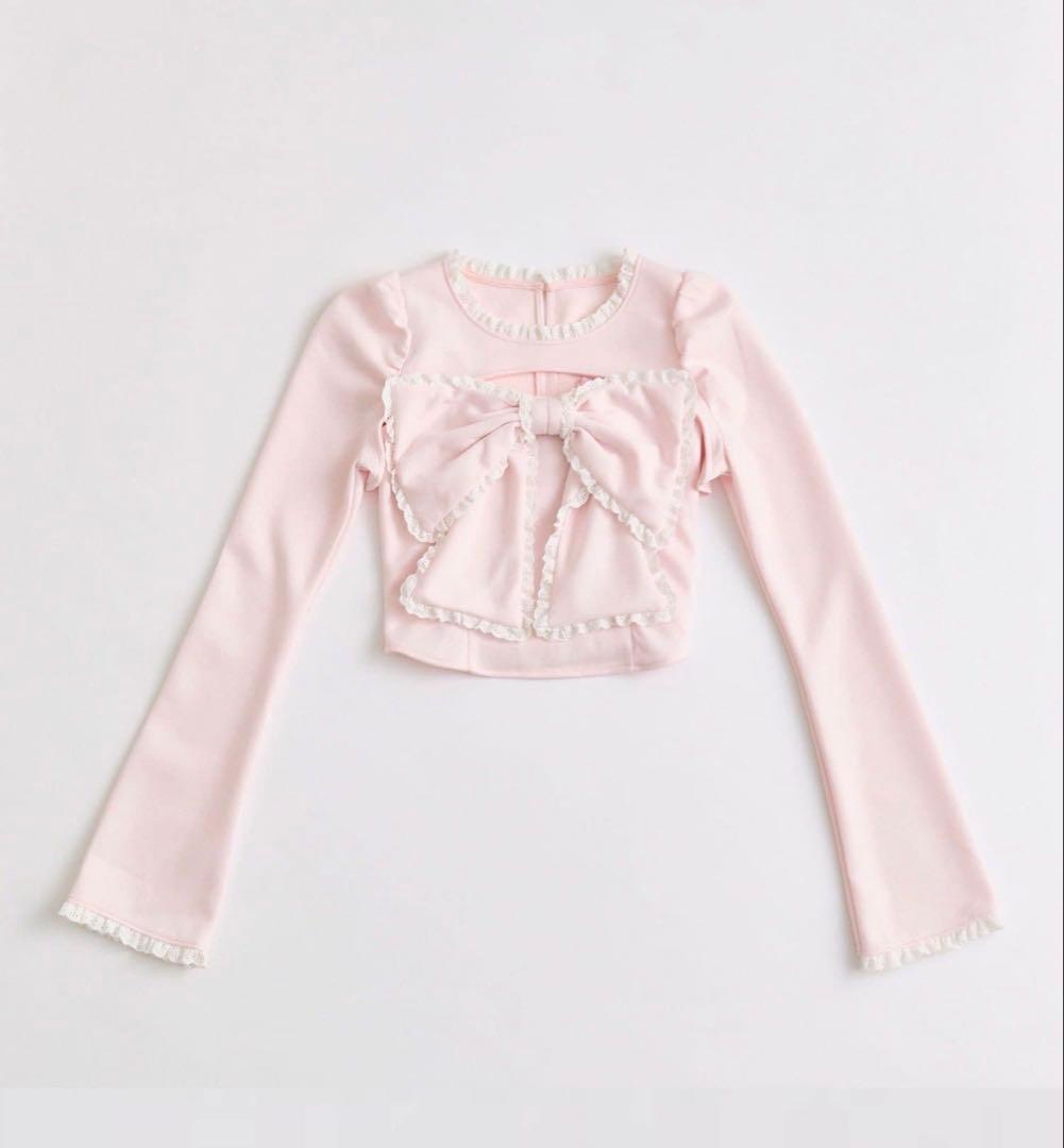 olive des olive miko リボンビスチェセット ピンク