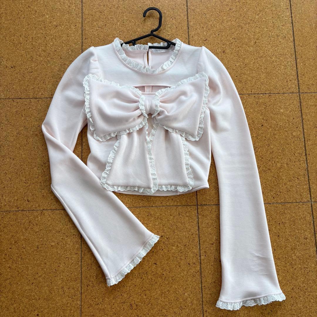 olive des olive miko リボンビスチェセット ピンク