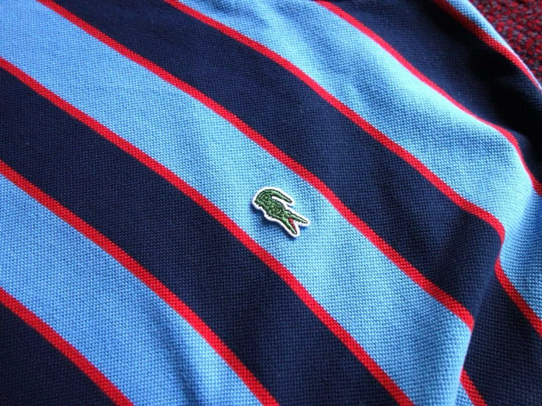 g*d様 lacoste 鹿子クルーネックT ラコステ 4 オーバーサイズ ネイ