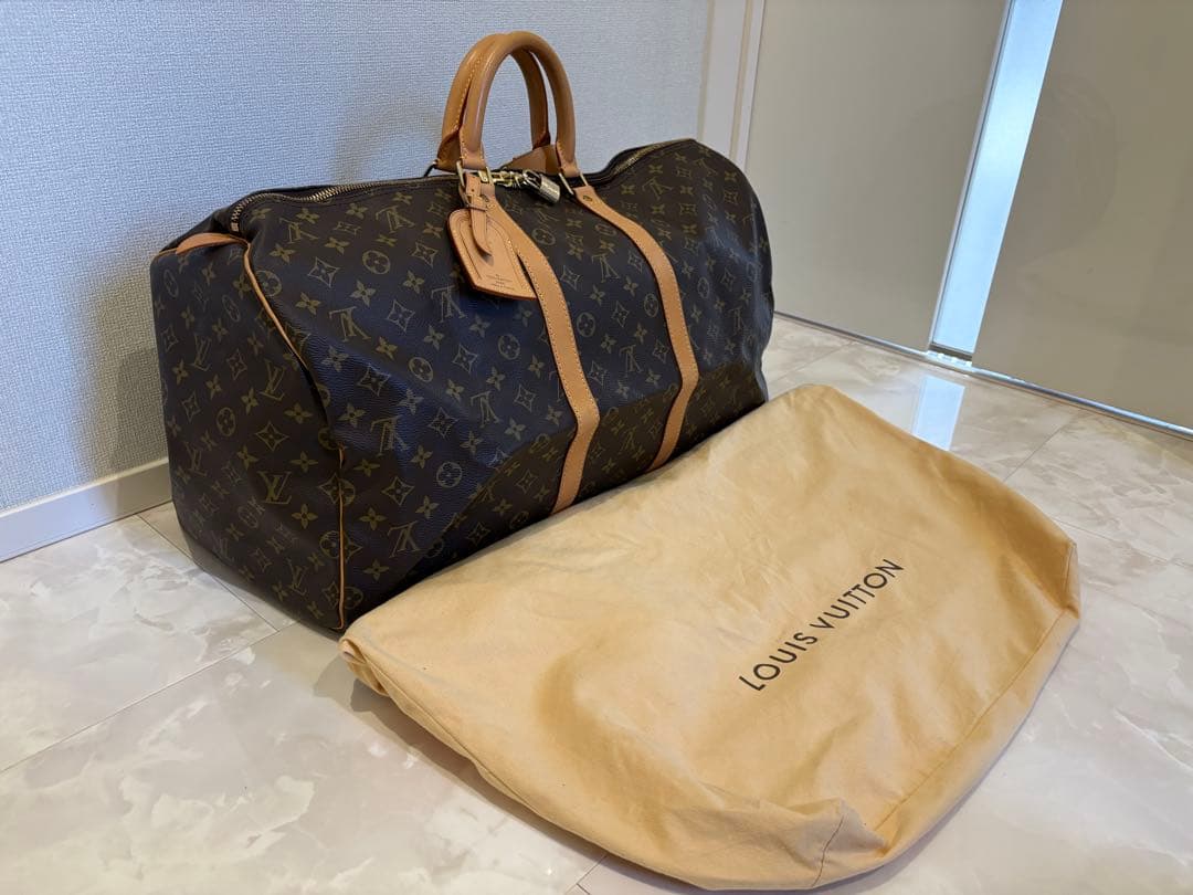 美品 Louis Vuitton ルイヴィトン モノグラム キーポル55 バッグ