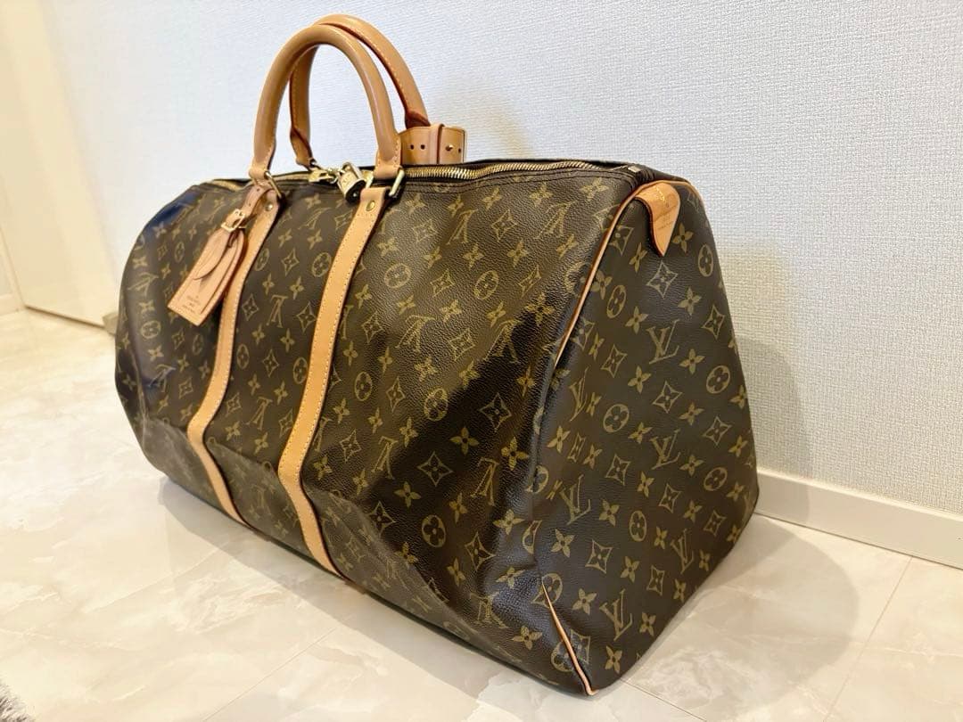 美品 Louis Vuitton ルイヴィトン モノグラム キーポル55 バッグ