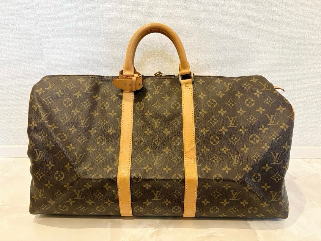 美品 Louis Vuitton ルイヴィトン モノグラム キーポル55 バッグ