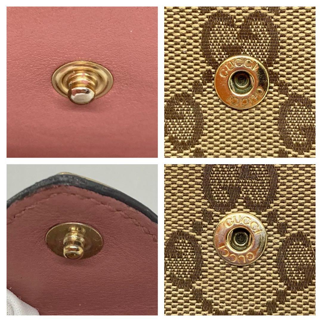 【正規品　人気】❤️キレイ　GUCCI　グッチ　ハート　財布　革　ローズ