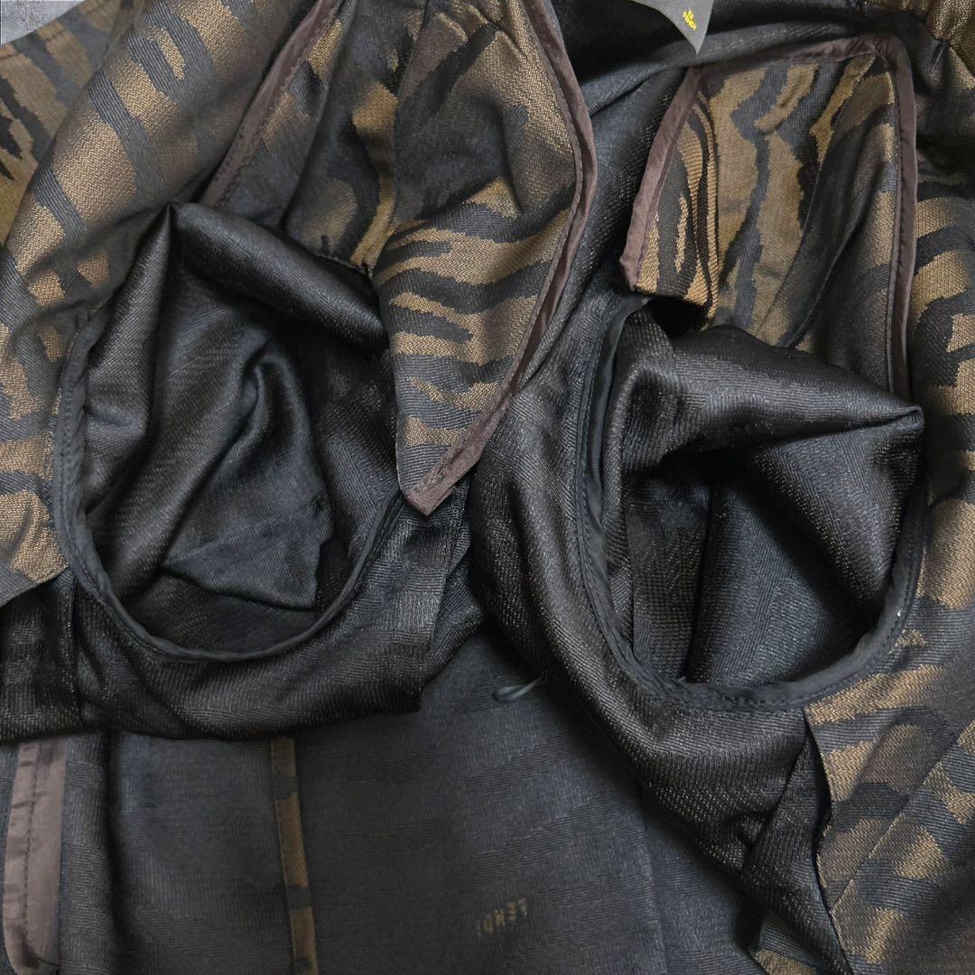 C284/新品 タグ付 FENDI フェンディ ジャケット タイガー柄 ブラウン