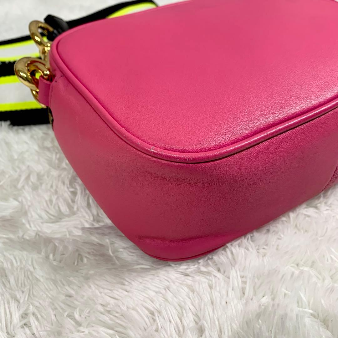 【極美品】 マークジェイコブス ショルダーバッグ カメラバッグ レザー ピンク