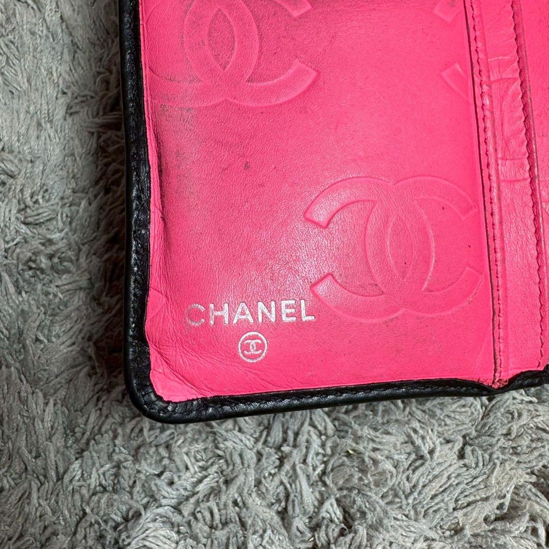 ※状態考慮※CHANEL シャネル 二つ折り財布 ココマーク レザー