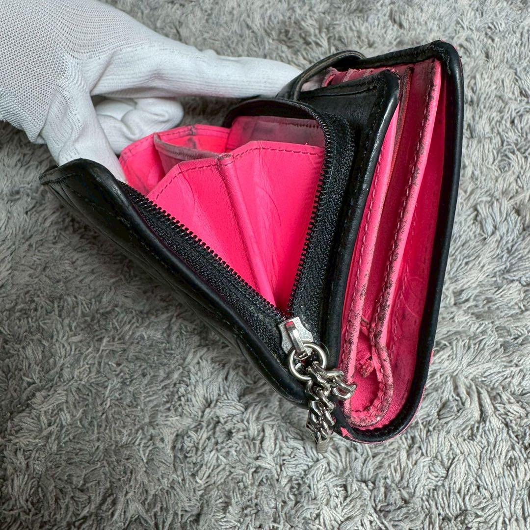 ※状態考慮※CHANEL シャネル 二つ折り財布 ココマーク レザー