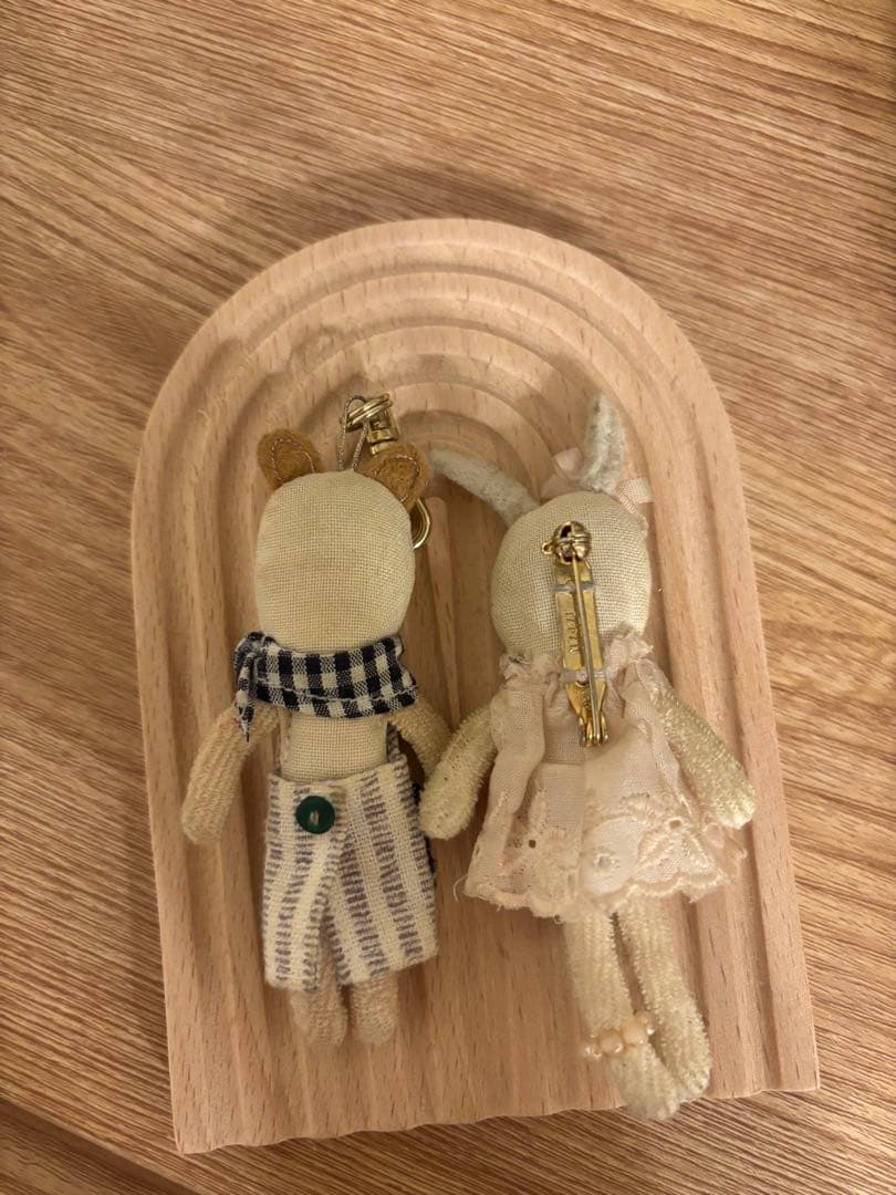 icchiさん　くまごろうさんとバニ子さんのキーホルダー