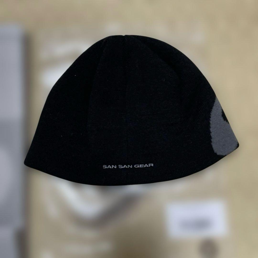 SANSANGEAR LOGO BEANIE ニット帽ビーニー ブラック