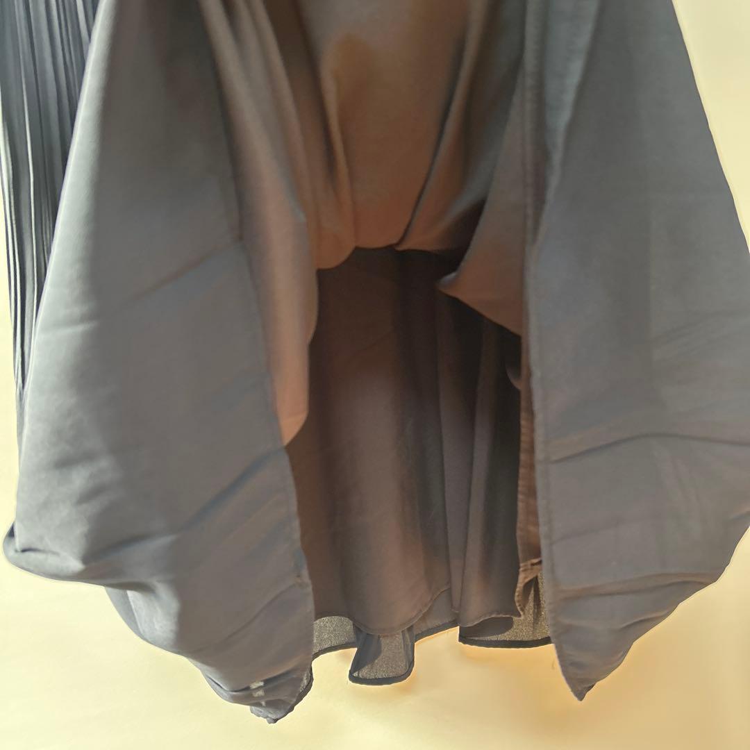 新品タグ付 UNTITLED アンタイトル プリーツ ロングスカート 黒 S