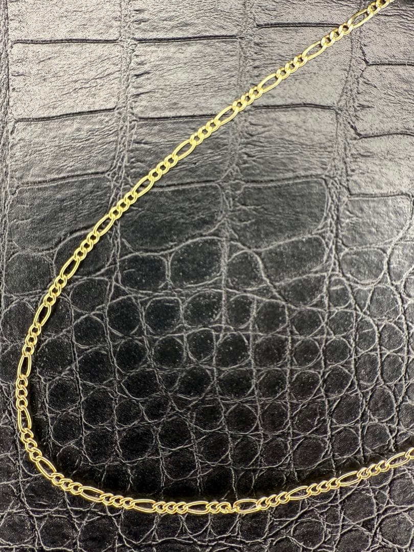 アクセサリー 10K Figaro Necklace 51cm 2mm