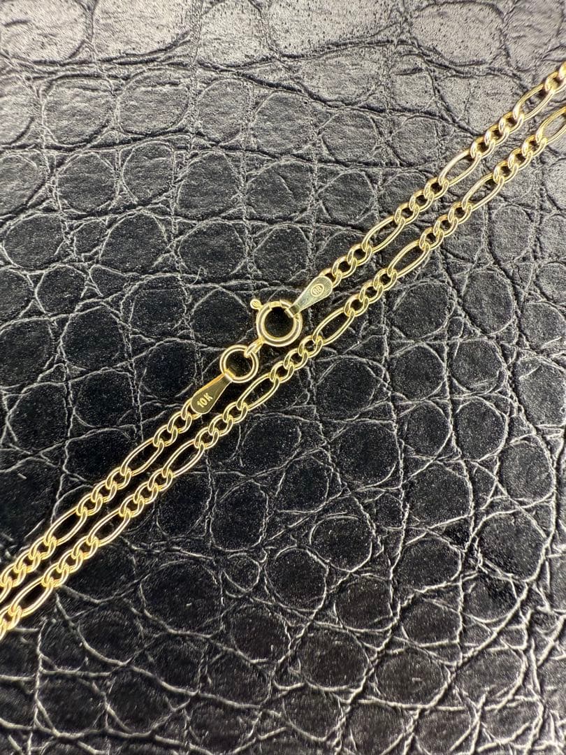 アクセサリー 10K Figaro Necklace 51cm 2mm