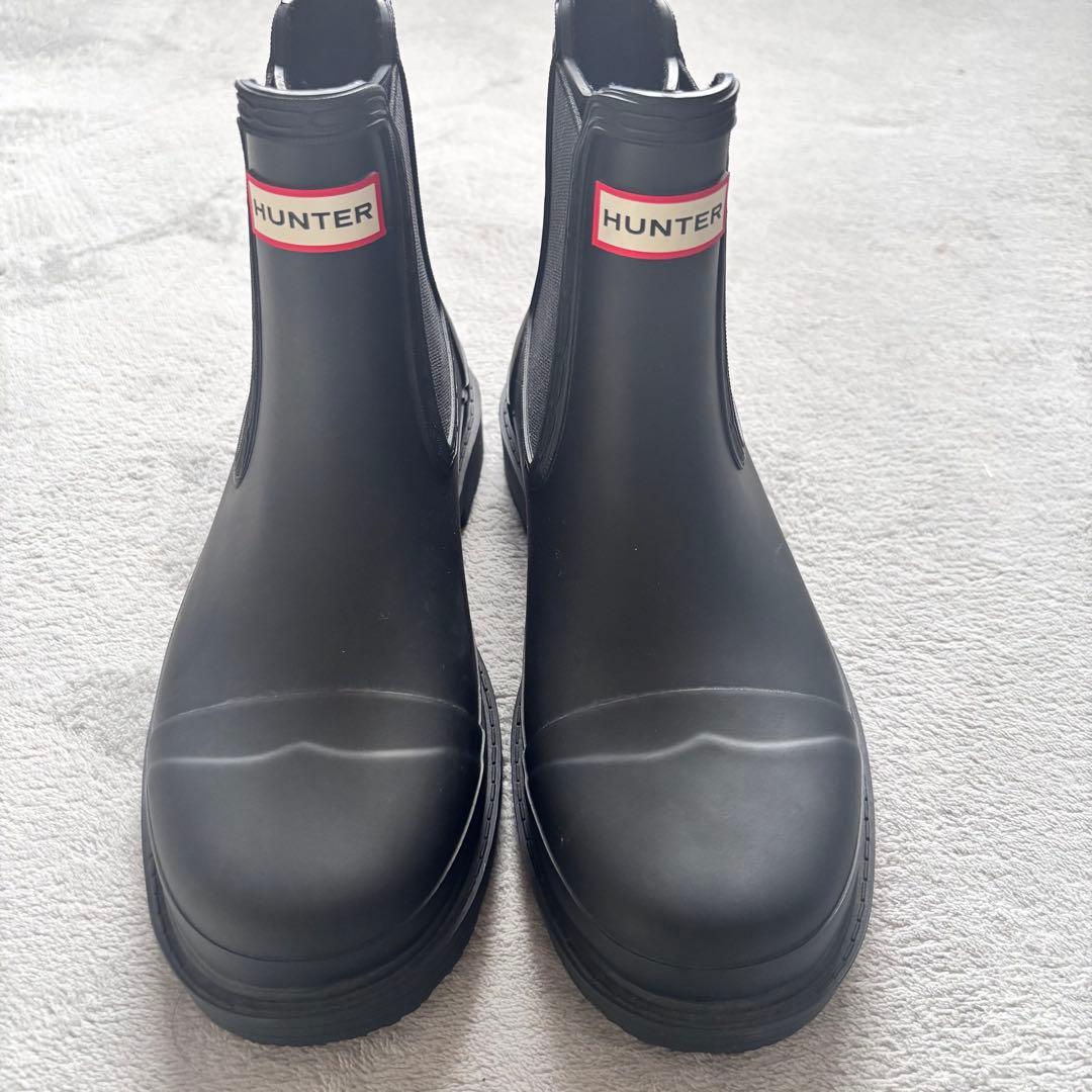 【美品✨】HUNTER ブラック ショートブーツ　チェルシーブーツ　UK3