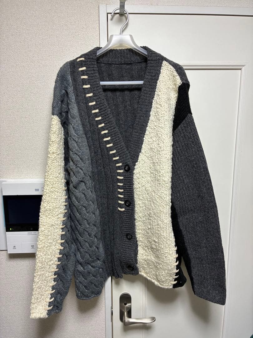 メゾンスペシャル ハンド ステッチ マルチ コンビ カーディガン