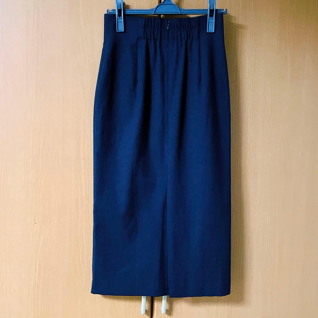 【美品】ドライオックスナロースカート ネイビー 36 ラブティックボンボン