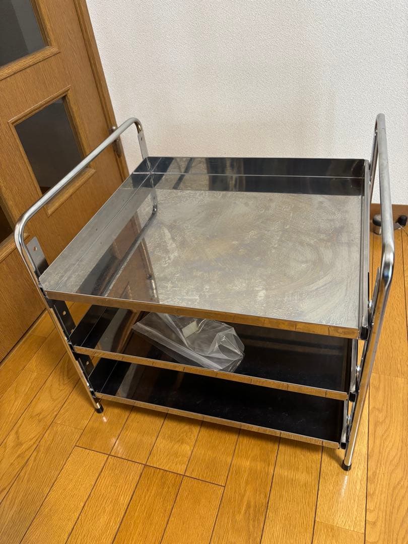 銭柄さん専用　シンク下収納　ステンレス　スライドラック　3段　川口工器？