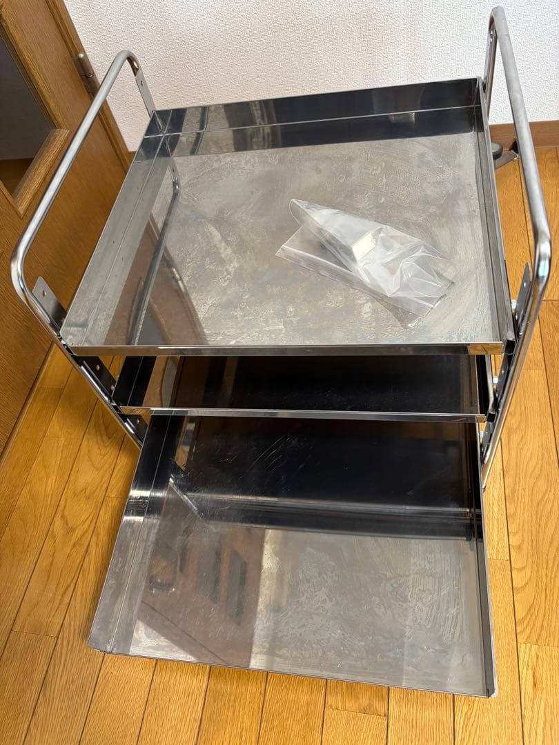 銭柄さん専用　シンク下収納　ステンレス　スライドラック　3段　川口工器？