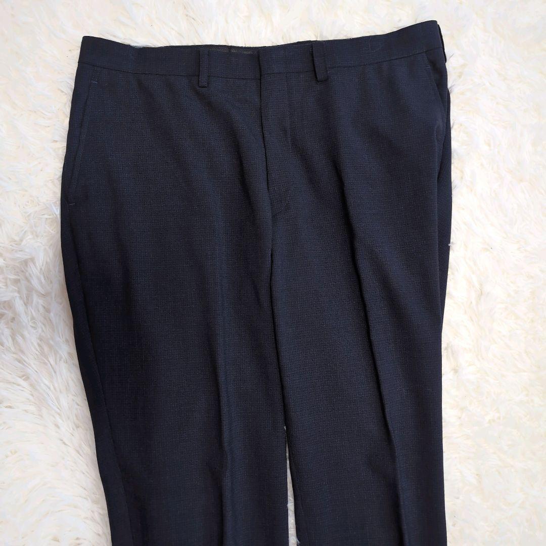 【美品 近年 伸縮】ダーバンスーツ セットアップ 背抜き 黒 XL