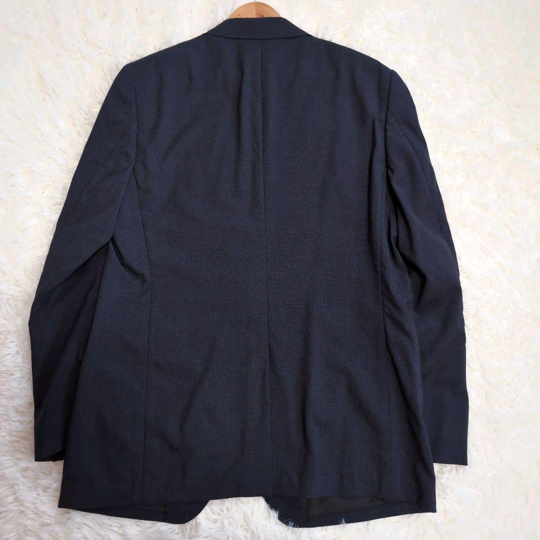 【美品 近年 伸縮】ダーバンスーツ セットアップ 背抜き 黒 XL