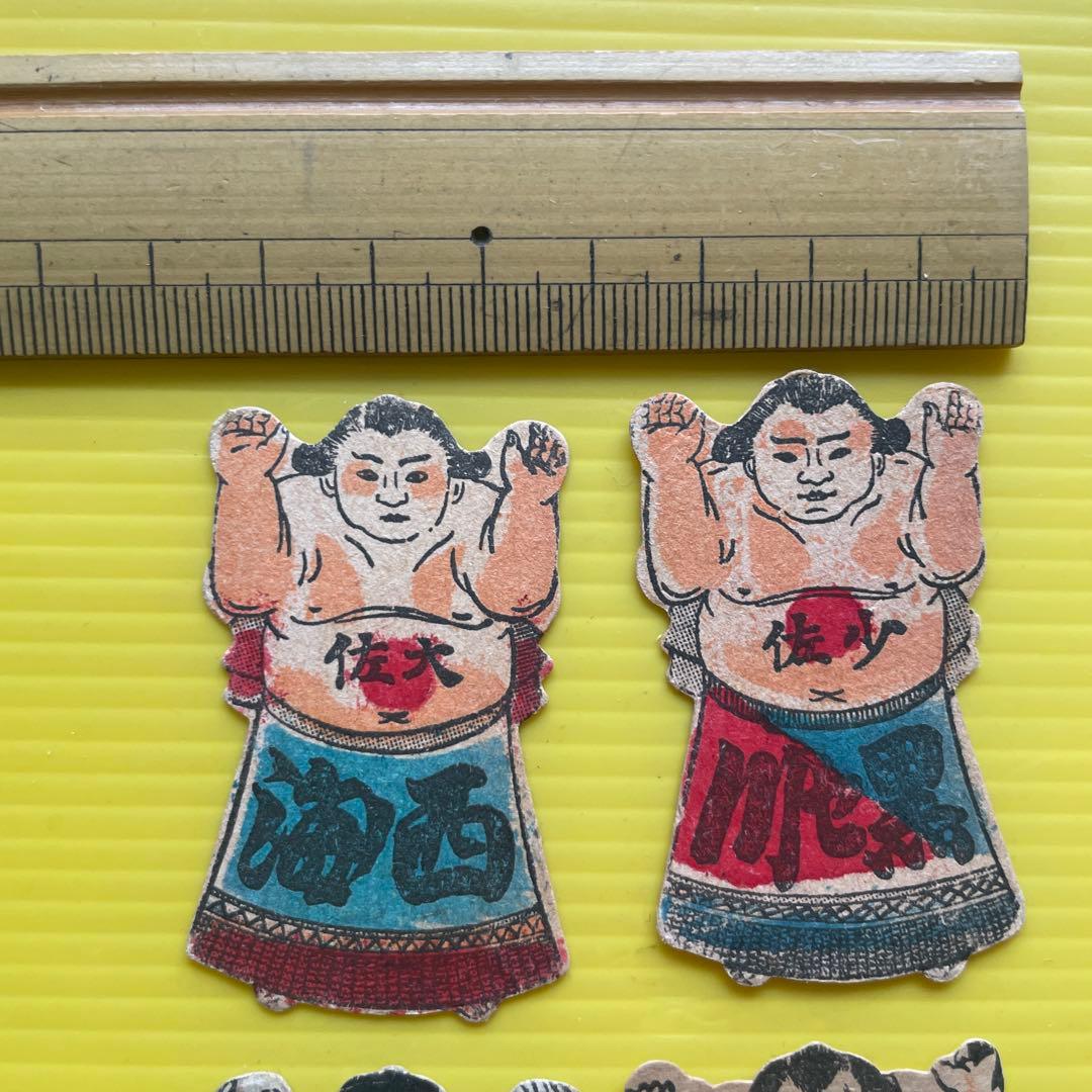 相撲　人型メンコ　４枚　面子　めんこ