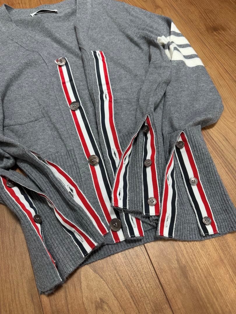 THOM BROWNE トムブラウン 4bar カーディガン グレー 0