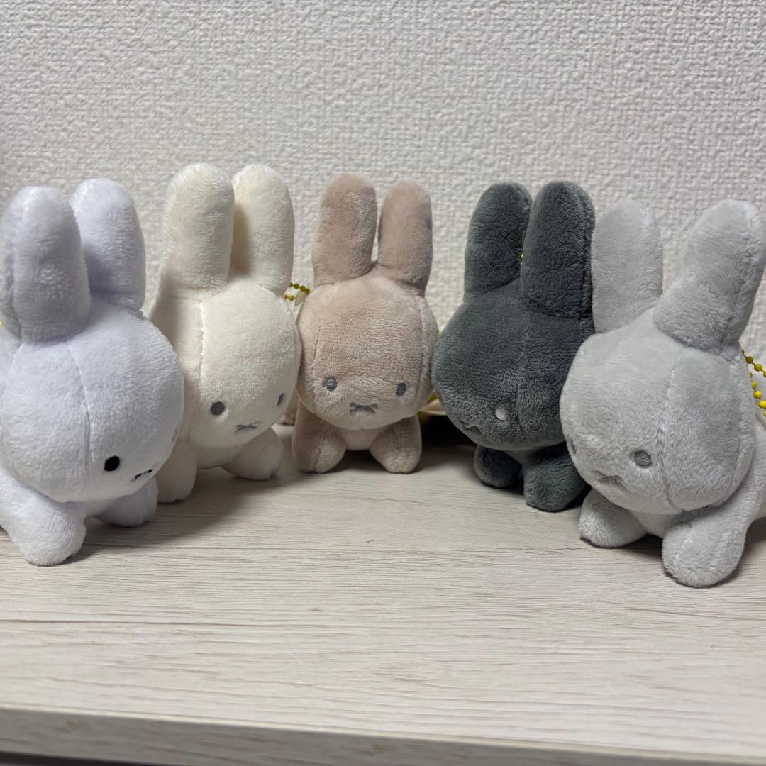 ブルーナアニマル ぬいぐるみマスコット うさぎ ペールカラーver. 5個セット