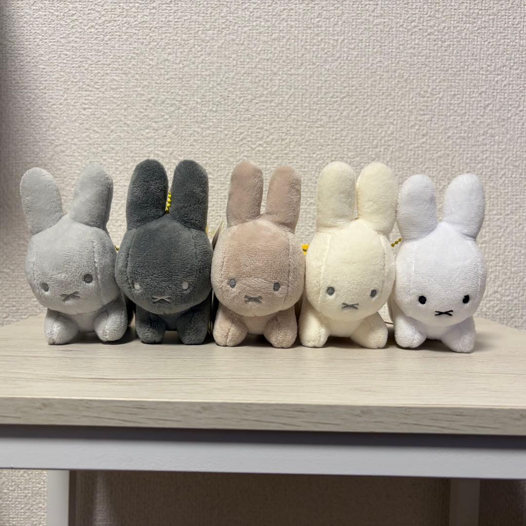 ブルーナアニマル ぬいぐるみマスコット うさぎ ペールカラーver. 5個セット