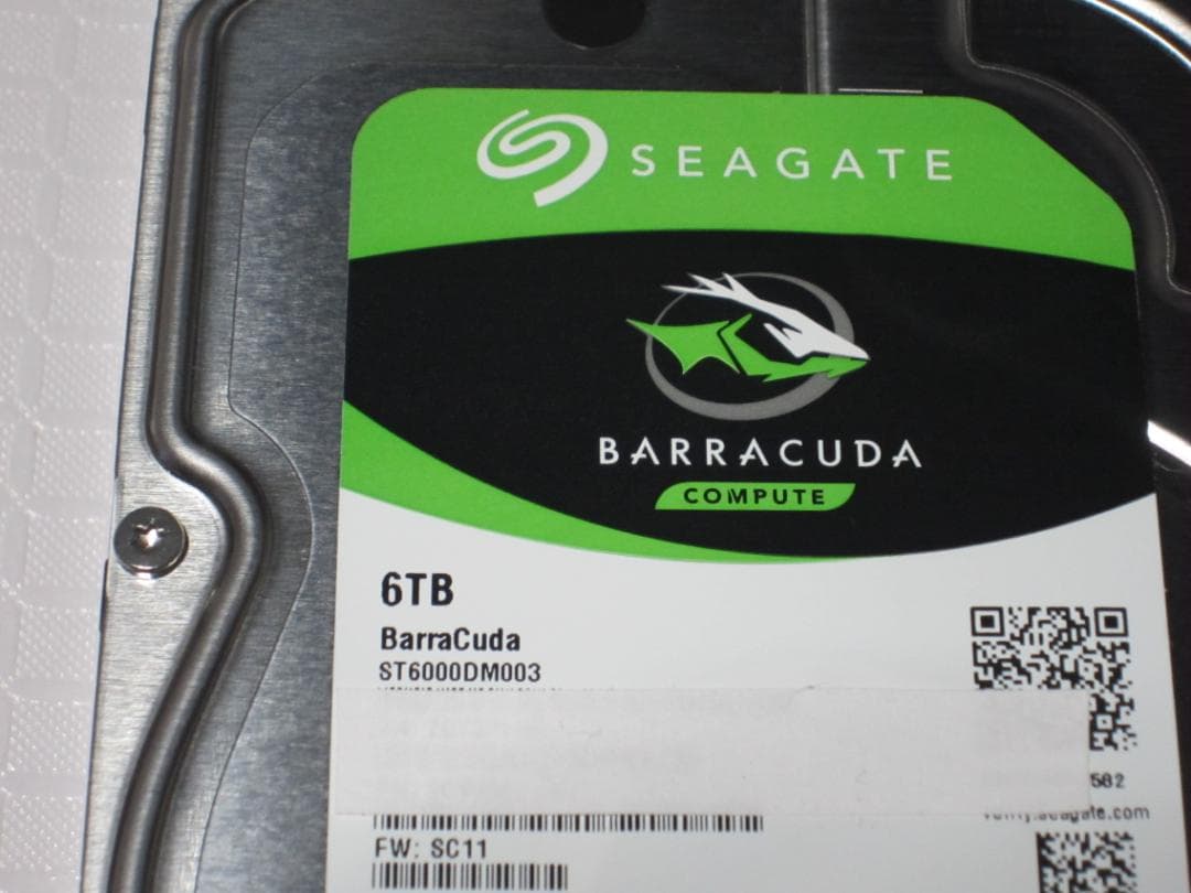 Seagate Barracuda ST6000DM003 6TBHDD 動作品