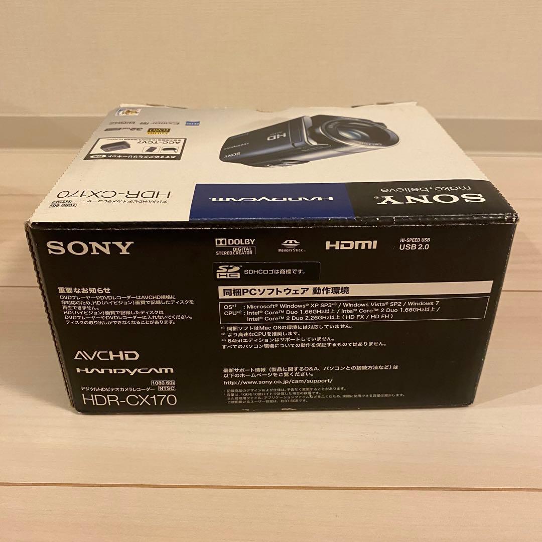 【美品】SONY HDR-CX170 ビデオカメラ