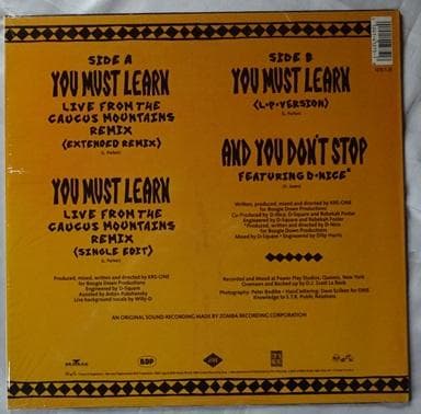 洋楽 BOOGIE DOWN PRODUCTIONS/YOU MUST LEARN