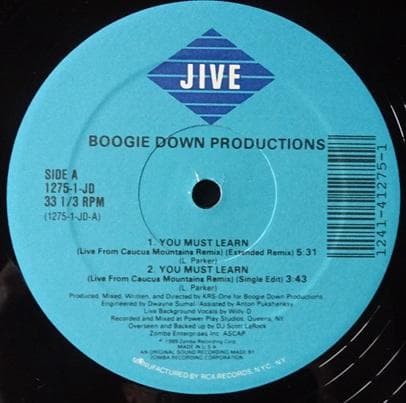 洋楽 BOOGIE DOWN PRODUCTIONS/YOU MUST LEARN